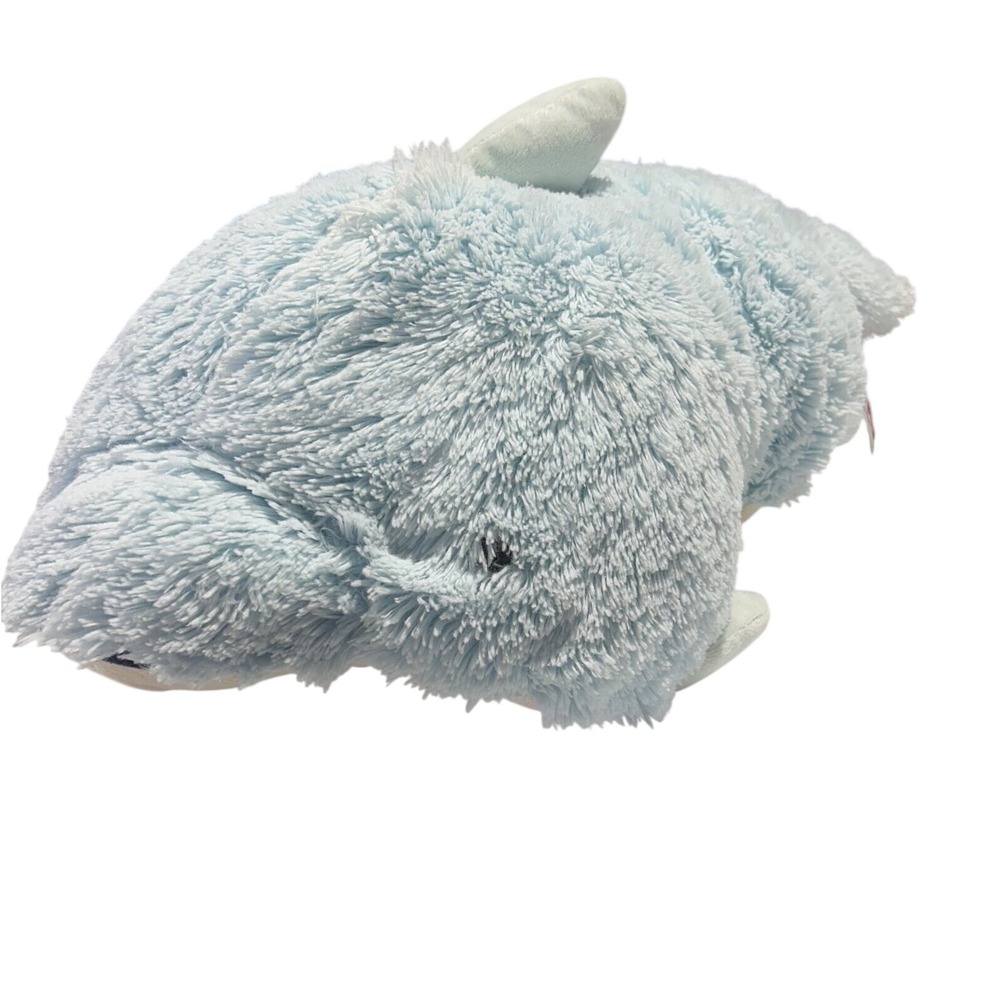 Pillow Pets Squeaky Dolphin Blue Plush 25 inch Folding Pillow Toy 2010